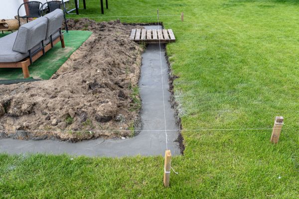 Cement Footer Installation in Auburn